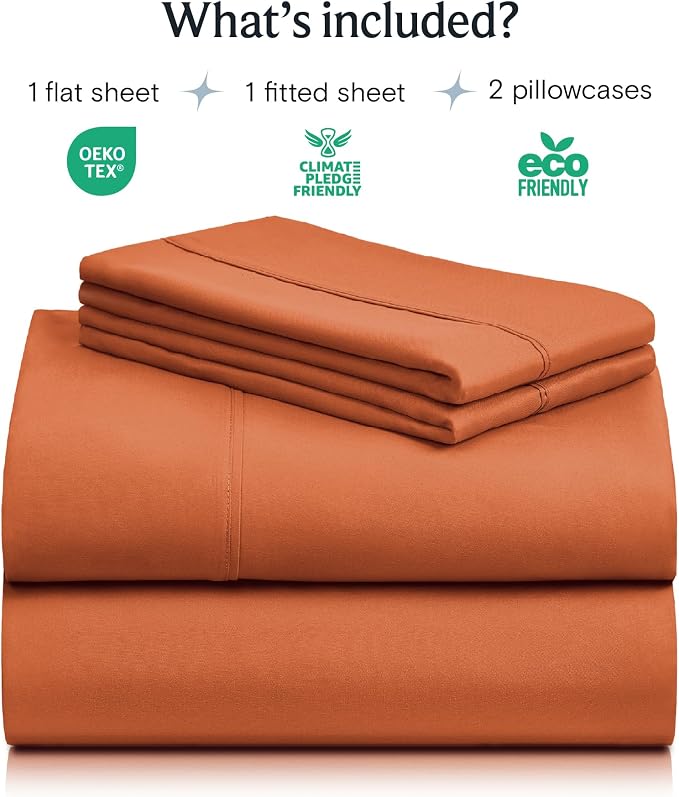 LuxClub 4 PC Full Size Sheet Set Deep Pockets 18" Wrinkle Free Cooling Sheets - Image 2