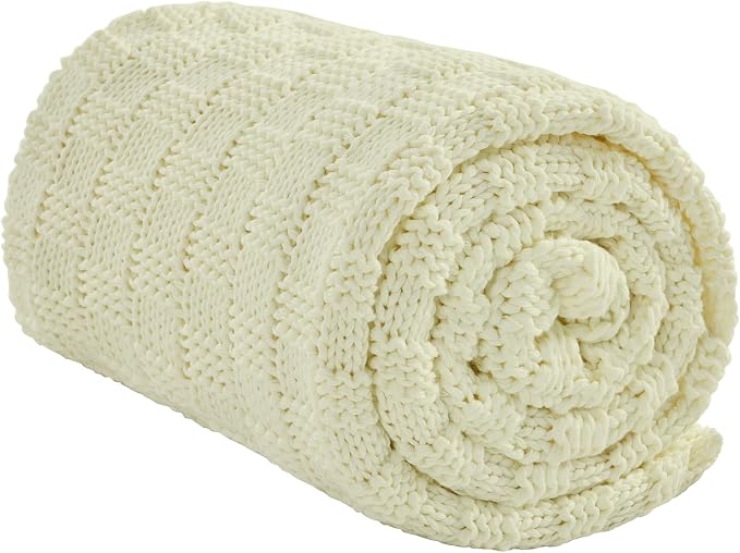 Knitted Weighted Blanket Kids, No Beads Heavy Blanket 36” x 48'' 3lbs, by Unknown