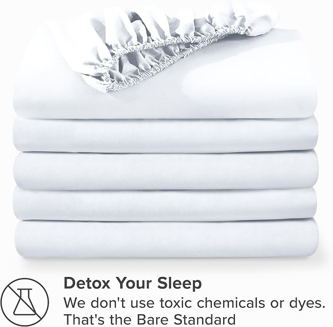 Bare Home 5-Pack Fitted Bottom Sheets Twin - Image 7