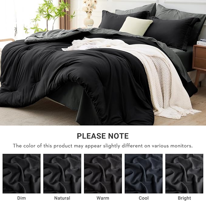 MUXHOMO 7 Pieces Full Comforter Set, Soft Bed in a Bag Full Size, All Season - Image 6