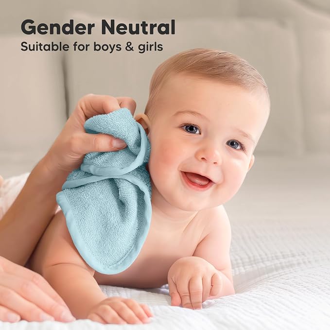 6-Pack Baby Washcloths – Soft Absorbent Viscose from Bamboo Washcloths - Image 8