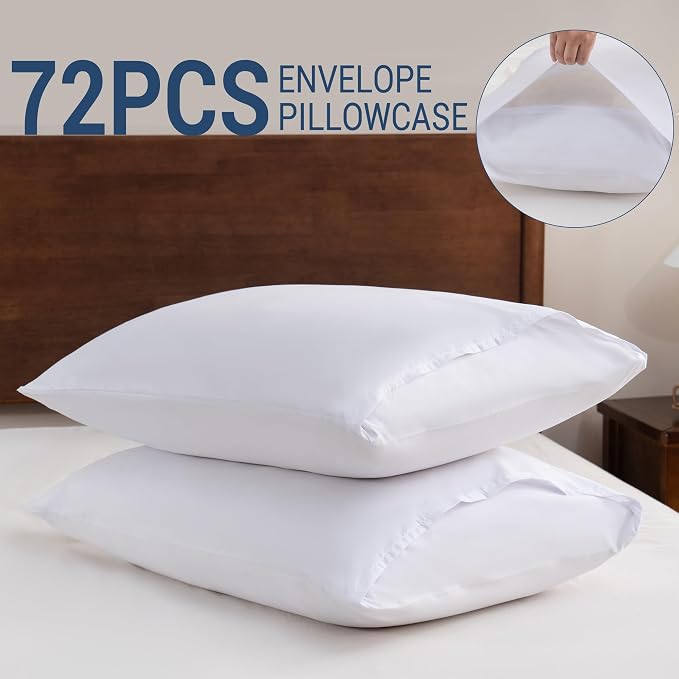 White Pillowcases Standard Size 72 Pack - Image 5