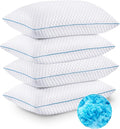 VVZ Cooling Bed Pillows Queen Size Set of 4, Shredded Memory Foam Pillows Cool by VVZ