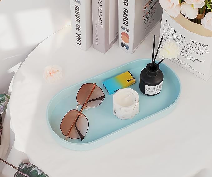 Blue Small Tray, 3 Pack Oval Tray - Image 3
