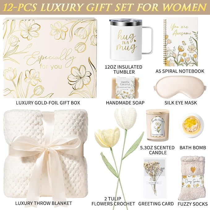 Mothers Day Birthday Gifts for Women Self Care Package, Get Well Soon Gift - Image 2