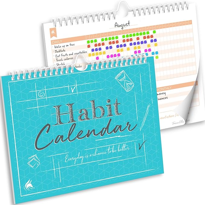 Clever Fox Habit Tracker Calendar – Inspirational Goal Tracker and Habit by CleverFox