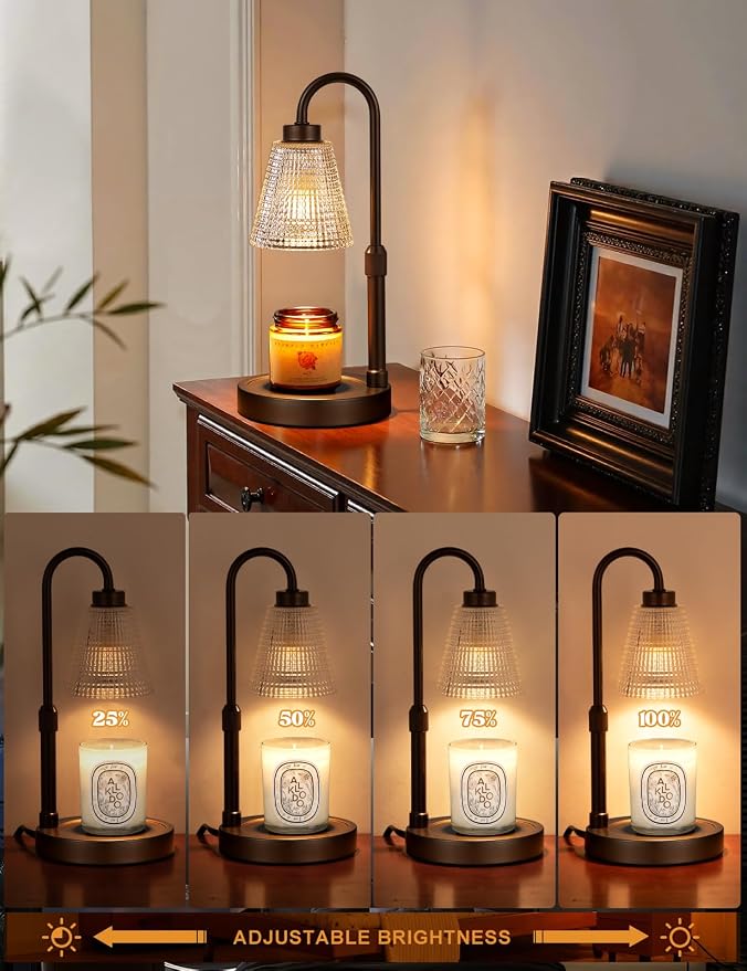 Big Brown Candle Warmer Lamp - Image 3