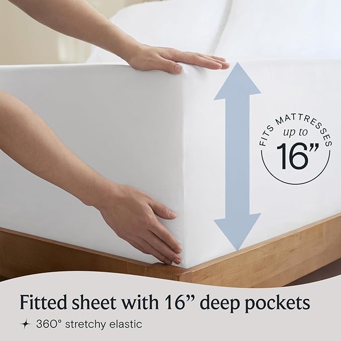LuxClub 3 PC Twin XL Sheet Set, Deep Pockets Wrinkle Free Cooling Bed Sheets - Image 6