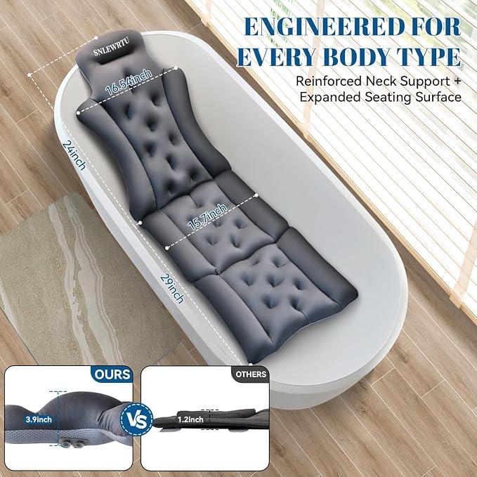 Full Body Bath Pillow for Bathtub, Thick & Luxury Bathtub Cushion - Image 5