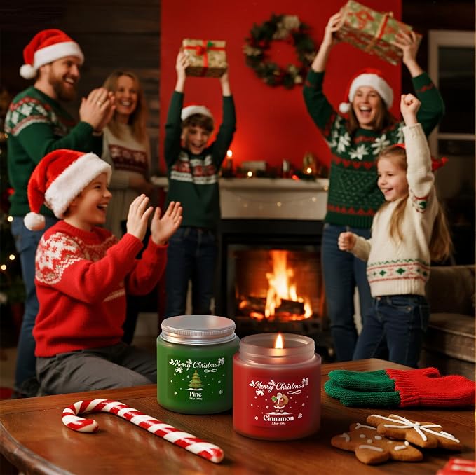 NORVENCE Christmas Candles, Scented Candle Gift Set of 4, Holiday Candles - Image 4