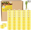 Fclayvts 8-Hour 100 Pack Citronella Tealight Candles, Outdoor and Indoor Summer by fclayvts