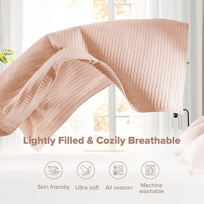 Comfort Spaces Kienna Quilt Set- Double Sided Stitching Design Summer Blanket - Image 4