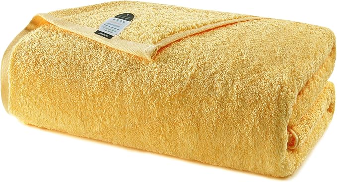 SEMAXE Yellow Bath Towel, 100% Cotton Bath Towel by SEMAXE
