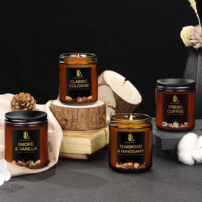 Teakwood & Mahogany Candles, Teakwood Mahogany Scented Candle, Natural Soy - Image 6