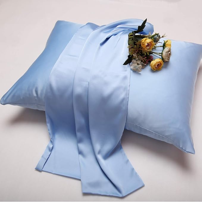 100% Silk Pillow Cases 2 Pack, Mulberry Silk Pillowcase - Image 4