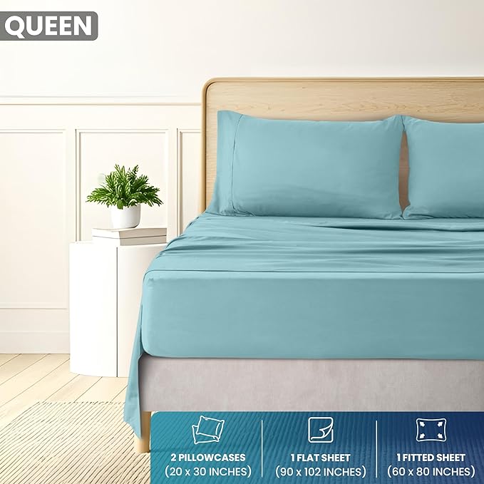 Utopia Bedding Queen Size 4 Piece Sheet Set - Image 2