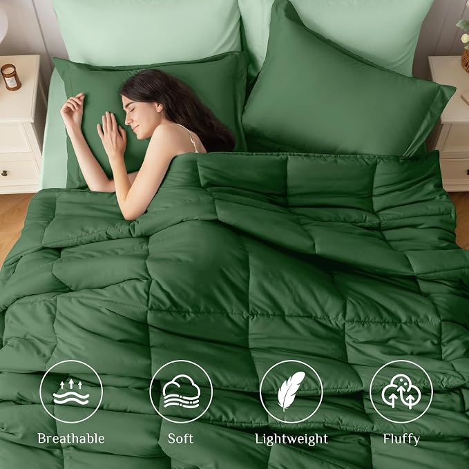 JOLLYVOGUE Full Comforter Set, Ultra-Soft Bed in a Bag Full Size 7 Pieces - Image 2