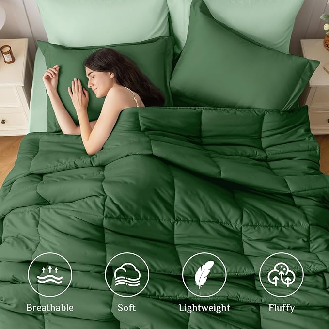 JOLLYVOGUE Twin Comforter Set, Ultra-Soft Bed in a Bag Twin Size 5 Pieces - Image 2