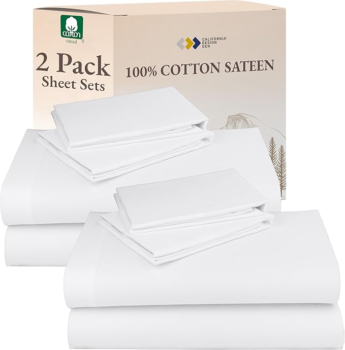 California Design Den 100% Cotton 2-Pack Sheets by CaliforniaDesignDen