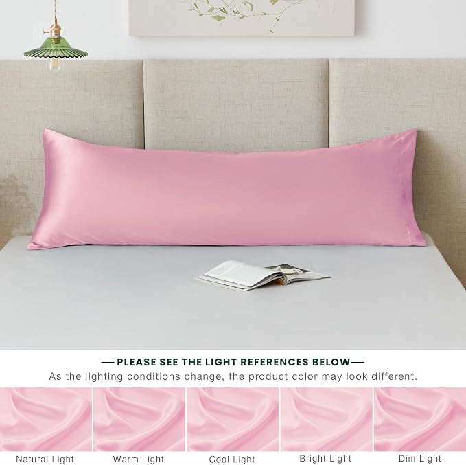 Love's cabin Satin Body Pillowcase 20x54, Cooling Pillow Cover - Image 8