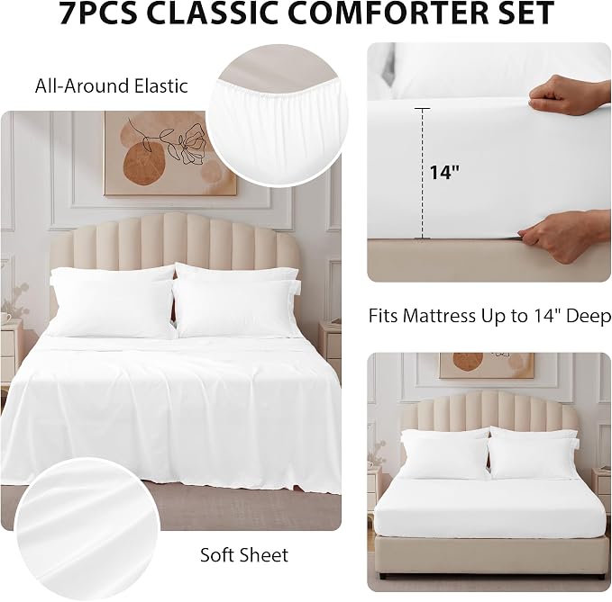Twin Comforter Set White - Image 3