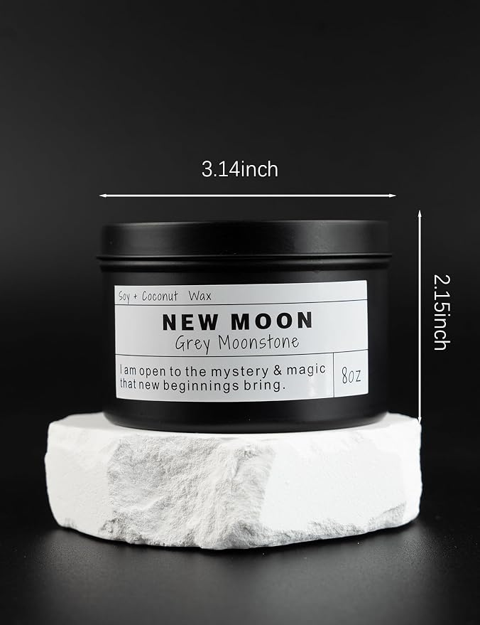 NEW Moon Handmade Candle, New Beginnings, Ritual Energy Gift, Intention - Image 5