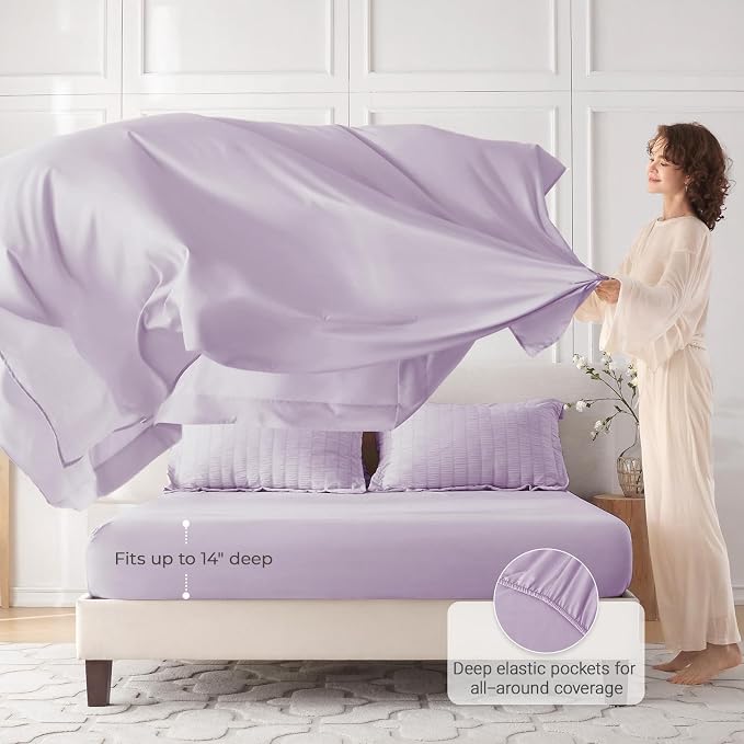 MUXHOMO 7 Pieces Full Comforter Set, Seersucker Bed in a Bag Full Size - Image 3