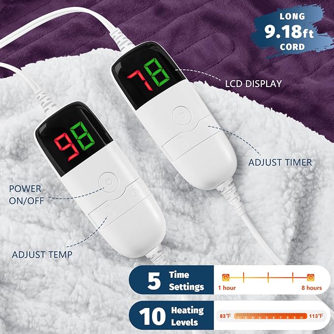 Heated Electric Blanket Queen Size - Image 3