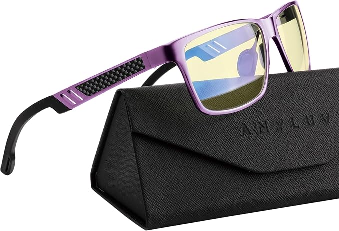 ANYLUV Blue Light Blocking Glasses Men Computer Gaming Glasses Lightweight by ANYLUV