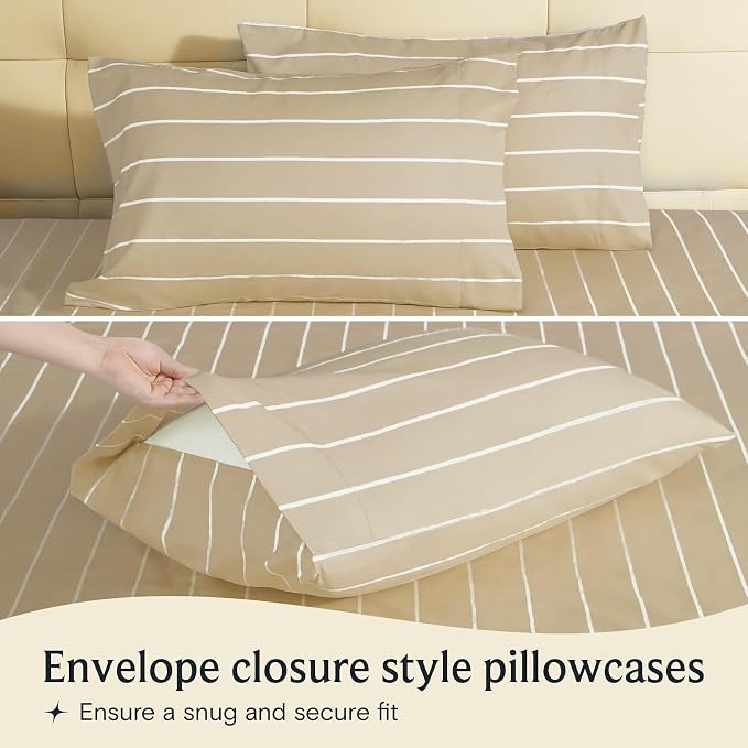 LuxClub 4 PC Full Size Sheet Set, Breathable Luxury Bed Sheets, Deep Pockets - Image 4