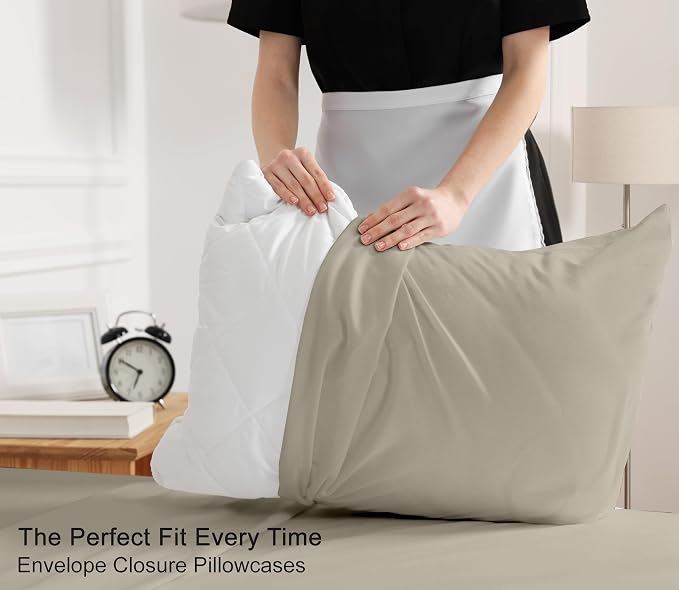 RUVANTI 100% Cotton Sheets – Twin XL Size Percale Bedding, Cooling & Breathable - Image 7