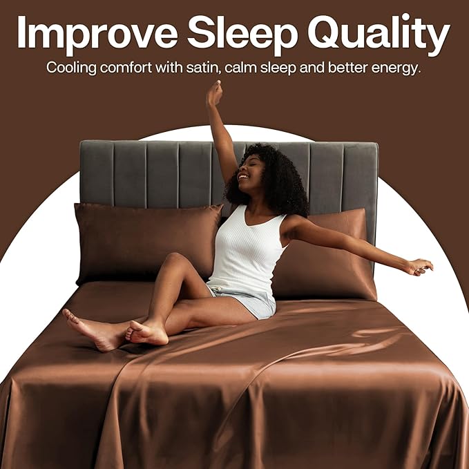 MR&HM Satin Pillowcase for Hair and Skin, Silk Satin Pillowcase 2 Pack - Image 5