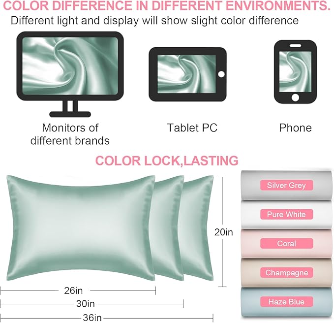 Silk Pillow Cases Queen Size - Image 7
