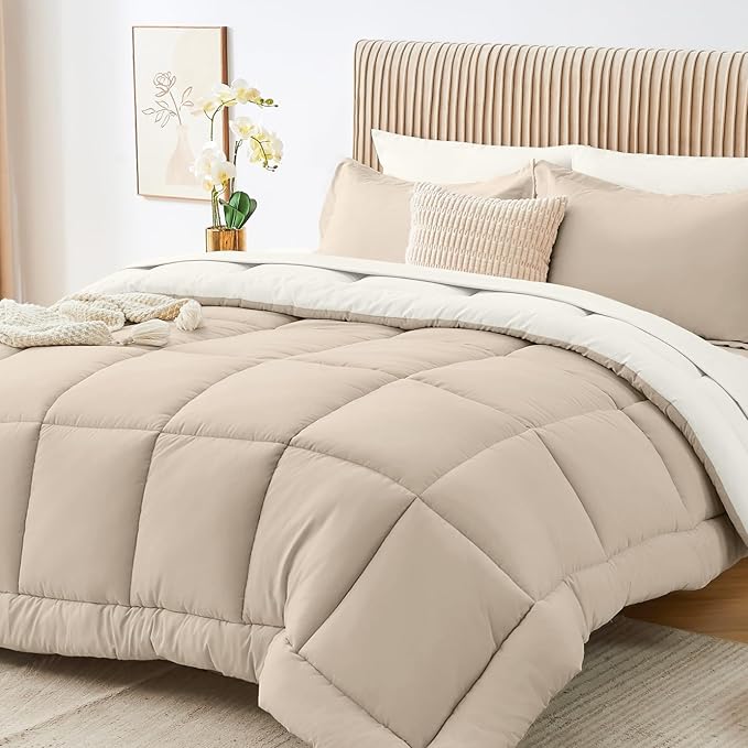 Sasttie Full Size Comforter Sets, 7 Pieces Reversible Bed in a Bag Full by SASTTIE