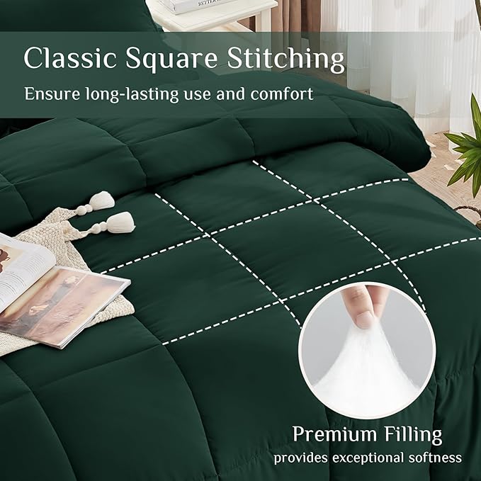 JOLLYVOGUE Queen Comforter Set, Ultra-Soft Bed in a Bag Queen Size 7 Pieces - Image 3