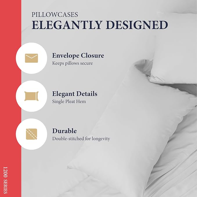 100% Egyptian Cotton King Size Sheets Set - Image 5