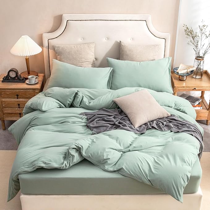 PURE ERA Jersey Knit Duvet Cover Set 100% T-Shirt Cotton Super Soft Comfy 2pc - Image 3