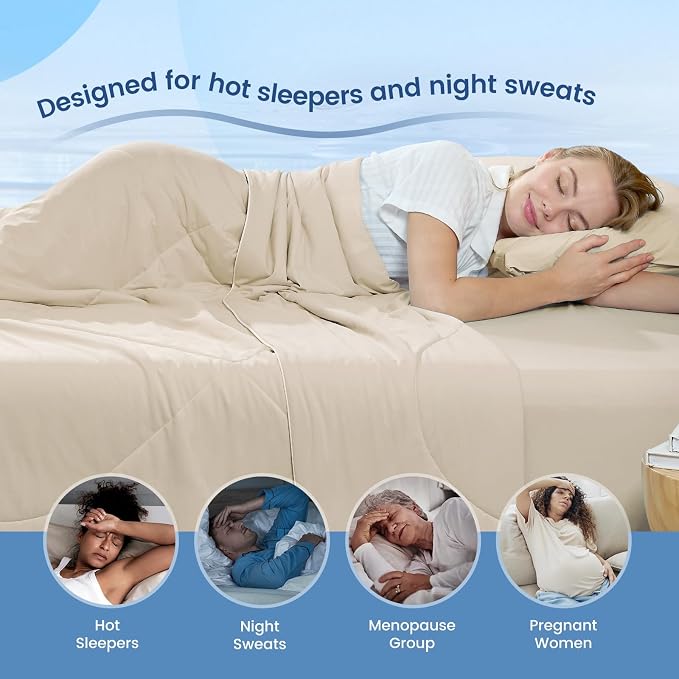Cozy Bliss Cooling Comforter Twin Size, Cooling Blankets - Image 5