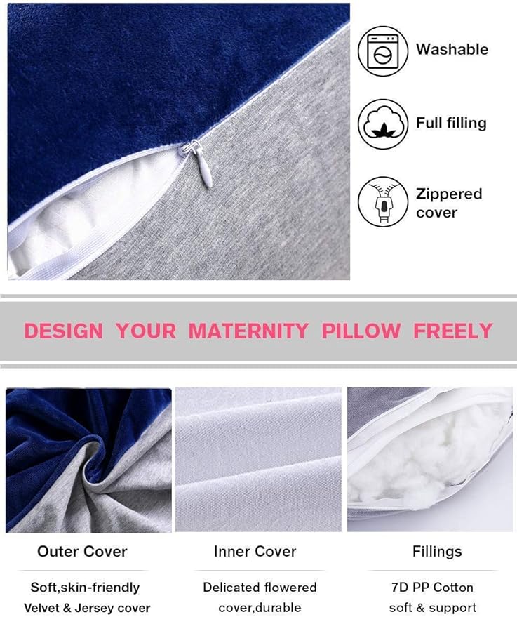 AS AWESLING 60in Full Body Pillow | Nursing, Maternity and Pregnancy Pillow | - Image 4