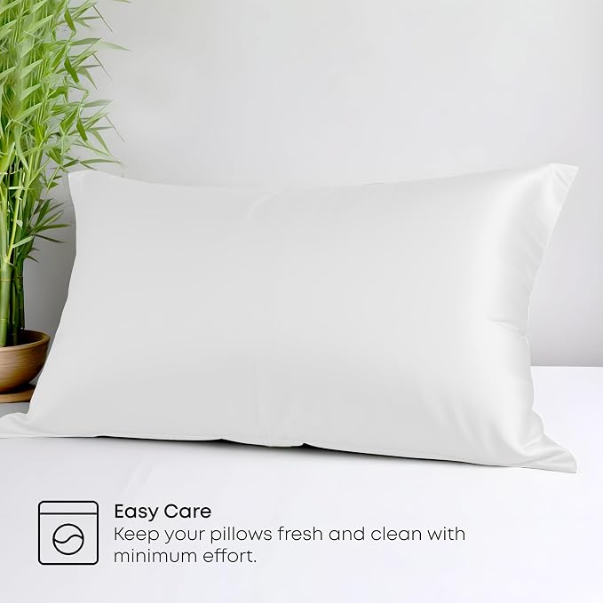 LINENWALAS Rayon Derived from Bamboo Standard Pillowcases - Image 4