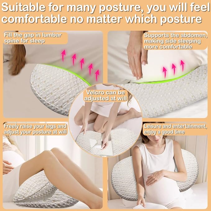Pregnancy Pillow for Pregnant Women, Soft Maternity Pillow - Image 4