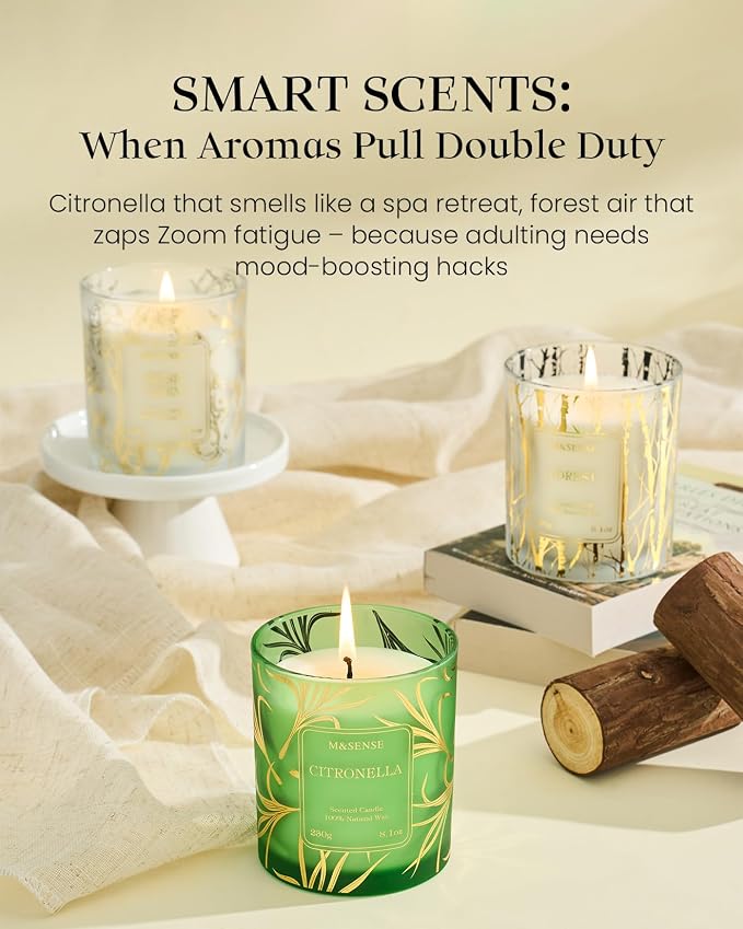 M&SENSE Coffee Nut Scented Vegan Soy Candles, No Toxin Naturally Scented - Image 8