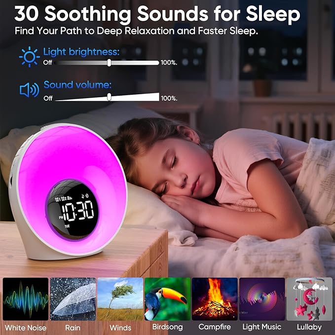 AFEXOA Wake Up Light Sunrise Alarm Clock - Image 4