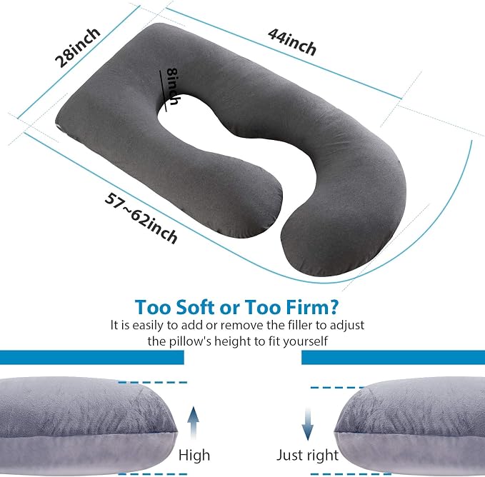 Victostar Pregnancy Pillow, 57 inches U Shaped Maternity Pillow - Image 4