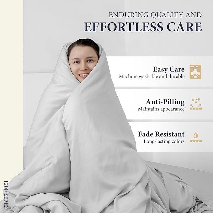 100% Egyptian Cotton Pillow Cases King Size Set of 2 - Image 6