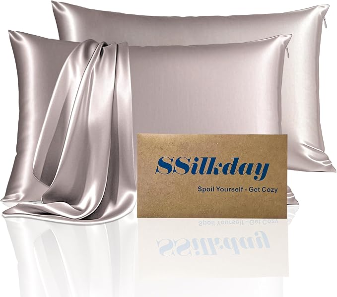 Mulberry Silk Pillow Cases 2 Pack Standard Size by Unknown