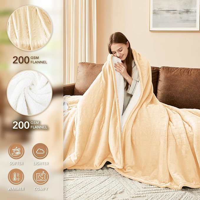 Homemate Electric Heated Blanket Full Size - Image 3