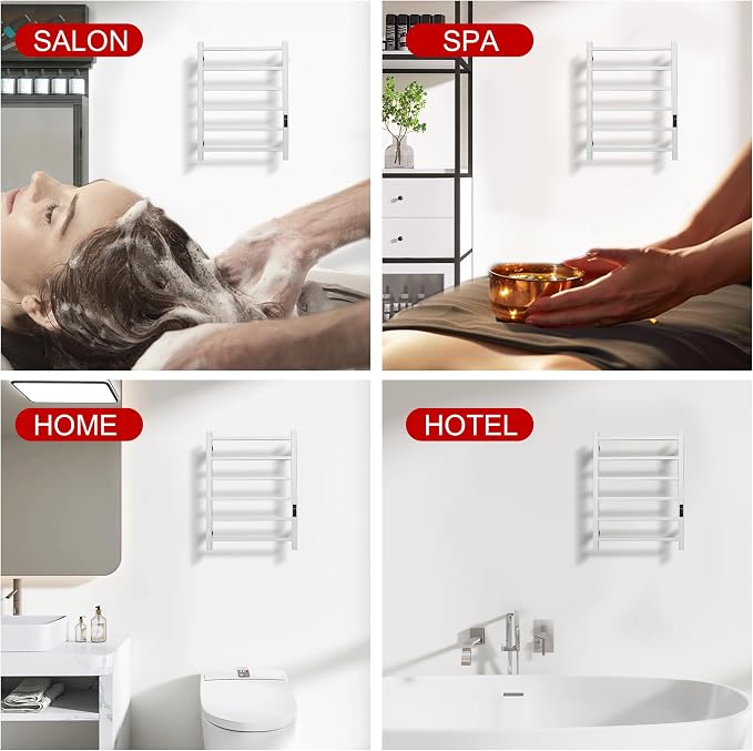Heated Towel Racks for Bathroom, Wall Mounted Electric Towel Warmer Racks - Image 7