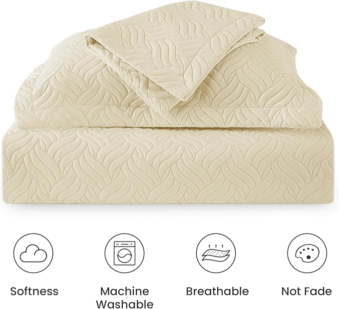 Love's cabin Quilts for Queen Bed Camel Bedspreads Bedding Set - Image 6