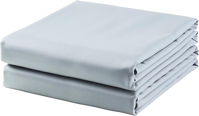 2-Pack Cotton TwinXL Flat Sheet Only, 600 Thread Count 100% Egyptian Cotton Top by ZaizaiHome
